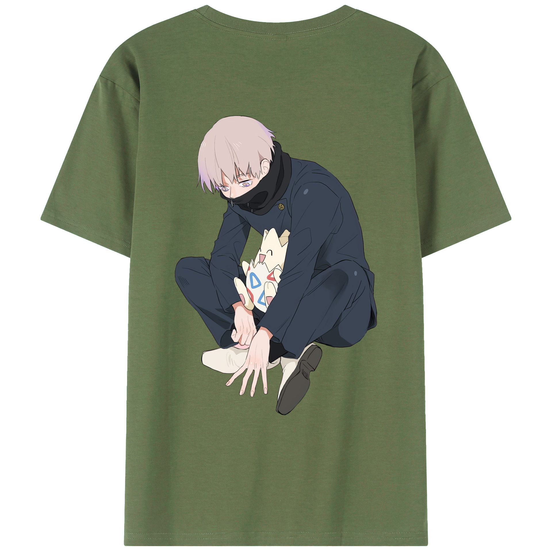 （画像用） 呪術廻戦 Jujutsu Kaisen 綿100％ メンズ半袖Tシャツ（バックプリント） 通気性